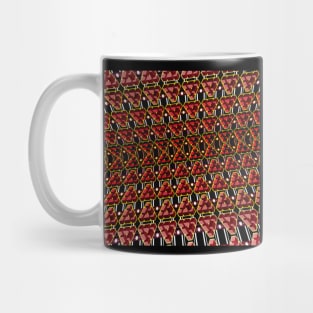 Red Optical Illusion Mosaic (Alternate version) Mug